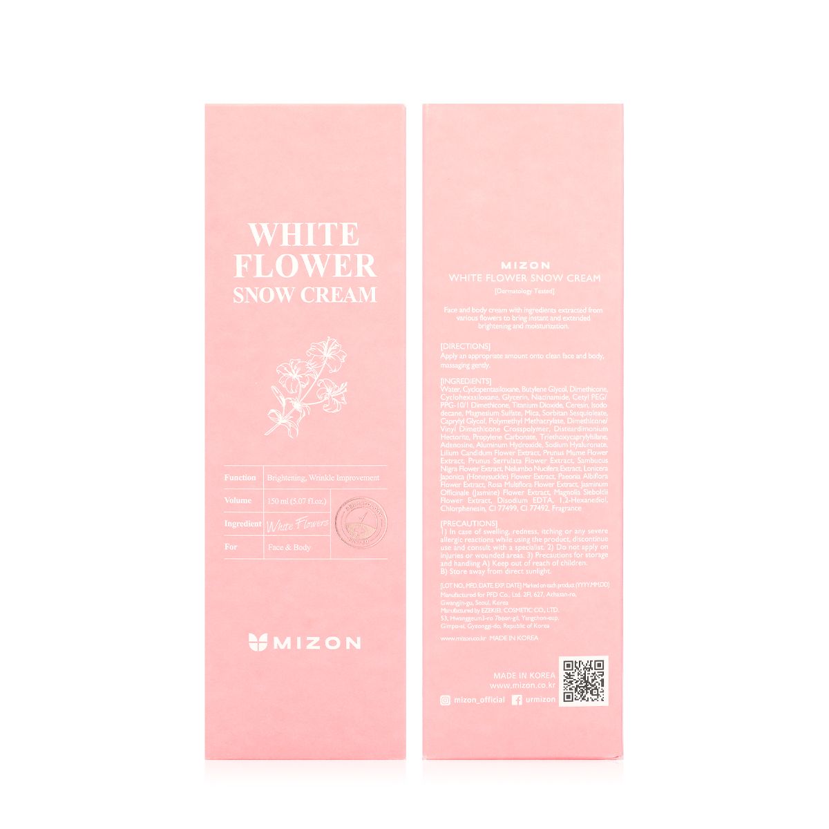 MIZON WHITE FLOWER SNOW CREAM 150 ML