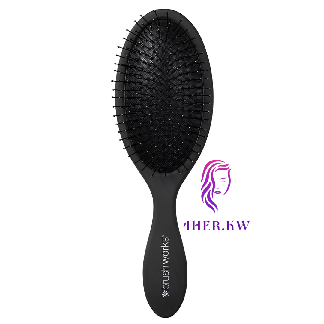 Brushworks Oval Detangling Hair Brush-Black